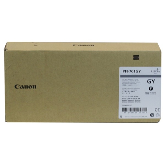 Picture of Canon 0909B001 (PFI-701GY) OEM Gray Inkjet Cartridge