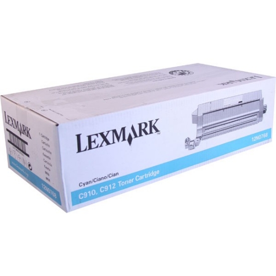 Picture of Lexmark 12N0768 OEM Cyan Toner Cartridge