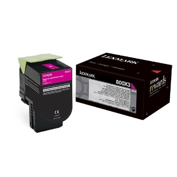 Picture of Lexmark 80C0X30 OEM Extra High Yield Magenta Toner