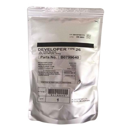 Picture of Ricoh B0799640 (Type #26) OEM Black Developer