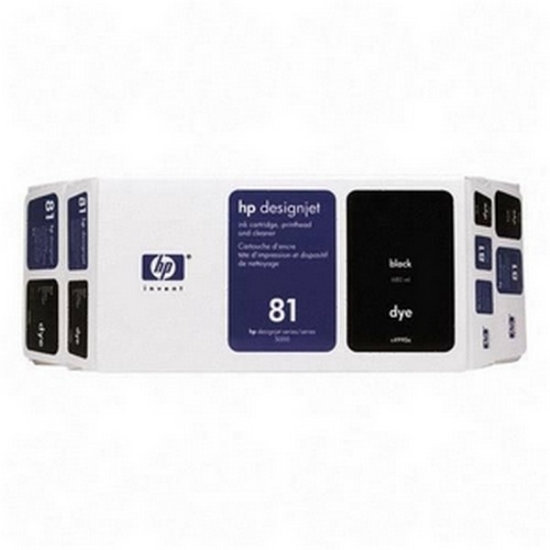 Picture of HP C4990A (HP 81) OEM Black Cartridge / Printhead / Cleaner (Value Pack)