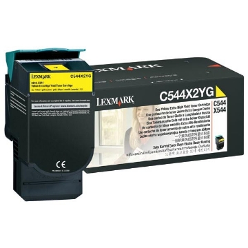 Picture of Lexmark C544X2YG OEM Yellow Toner Cartridge