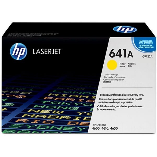 Picture of HP C9722A (HP 641A) Yellow Toner Cartridge (8000 Yield)