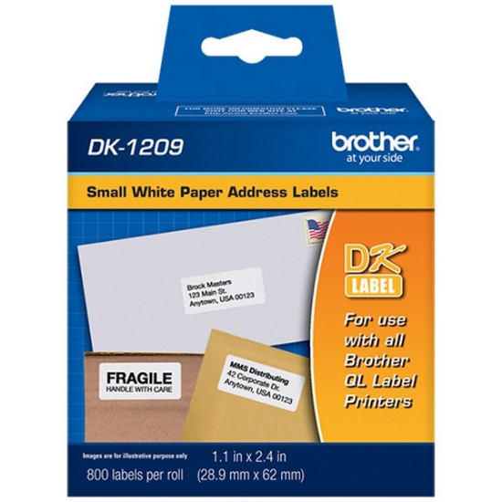 Picture of Die-Cut Address Labels, 1.1" x 2.4", White, 800 Labels/Roll