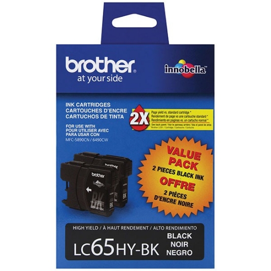 Picture of Brother LC652PKS Black Ink Cartridge (900 x 2)
