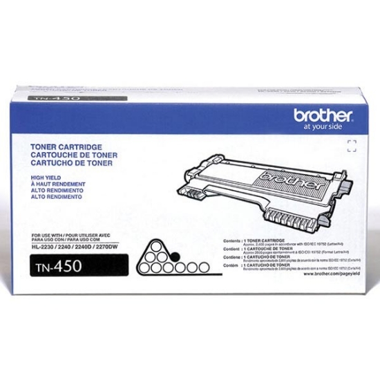 Picture of Brother TN-450 OEM High Yield Black Toner Cartridge