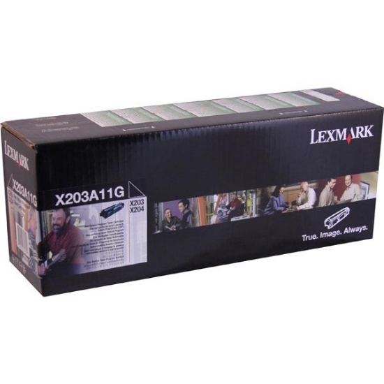 Picture of Lexmark X203A11G Black Toner Cartridge (2500 Yield)