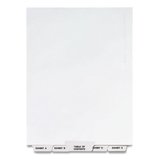Picture of Preprinted Legal Exhibit Bottom Tab Index Dividers, Avery Style, 27-Tab, Exhibit A To Exhibit Z, 11 X 8.5, White, 1 Set