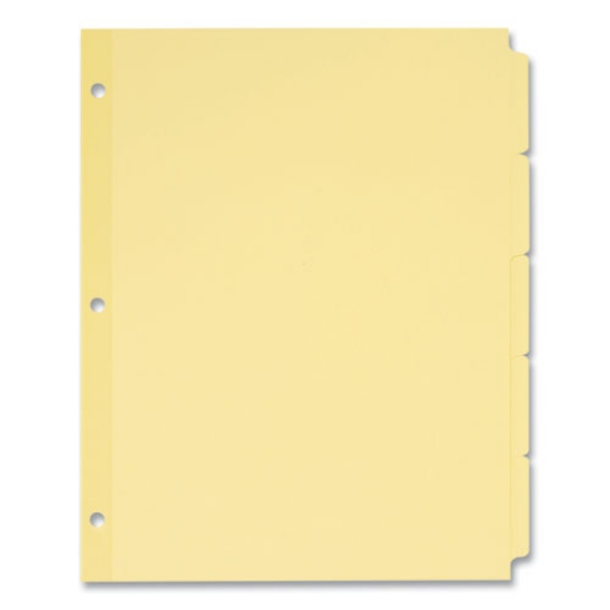 Picture of Write and Erase Plain-Tab Paper Dividers, 5-Tab, 11 x 8.5, Buff, 36 Sets