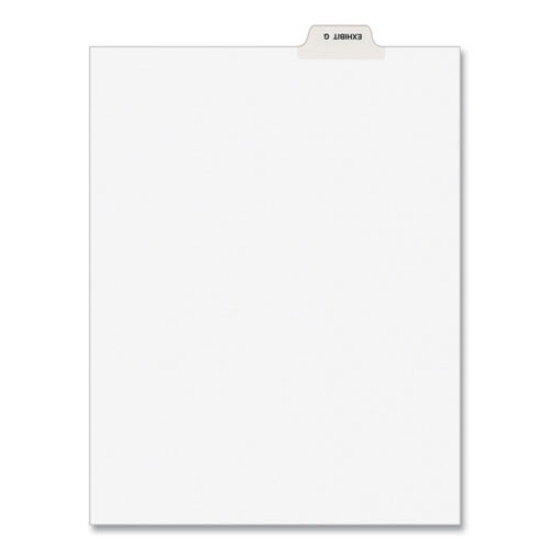 Picture of Avery-Style Preprinted Legal Bottom Tab Divider, 26-Tab, Exhibit G, 11 x 8.5, White, 25/PK