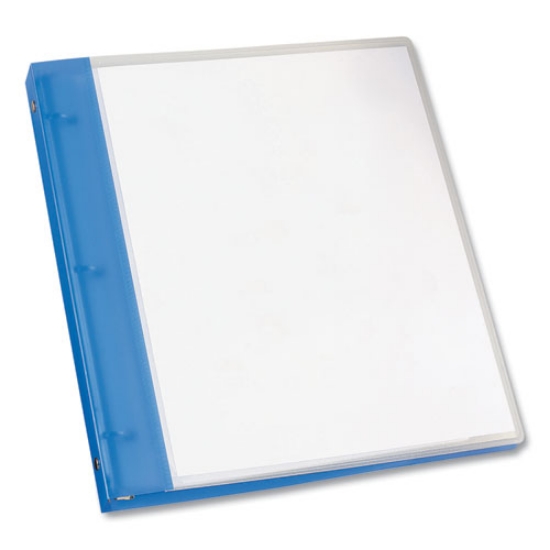 Picture of Flexible View Binder With Round Rings, 3 Rings, 0.5" Capacity, 11 X 8.5, Blue