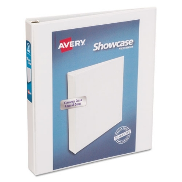 Picture of Showcase Economy View Binder With Round Rings, 3 Rings, 1" Capacity, 11 X 8.5, White