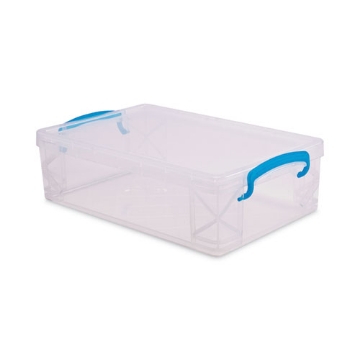 Picture of Super Stacker Large Pencil Box, Plastic, 9 x 5.5 x 2.62, Clear