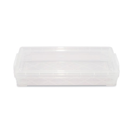 Picture of Super Stacker Pencil Box, Plastic, 8.25 x 3.75 x 1.5, Clear