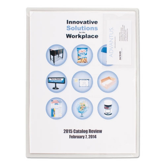 Picture of Kleer-File Poly Folder With Id Pocket, Letter Size, Transparent