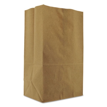 Picture of Squat Paper Grocery Bags, 57 lb Capacity, 1/8 BBL, 10.13" x 6.75" x 14.38", Kraft, 500 Bags