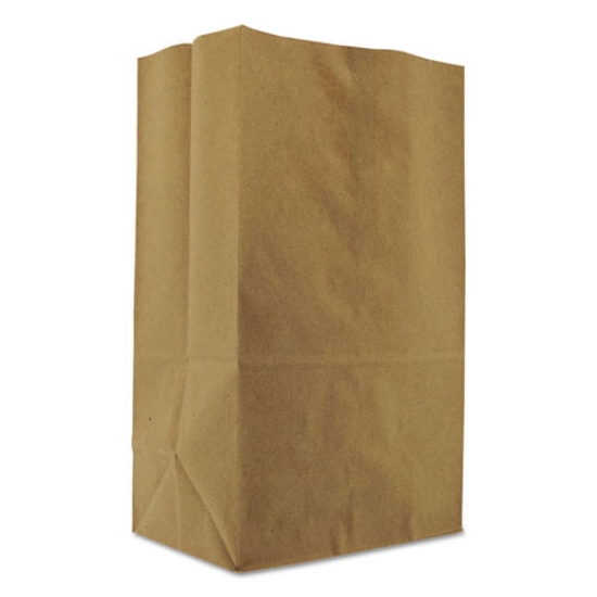 Picture of Squat Paper Grocery Bags, 57 lb Capacity, 1/8 BBL, 10.13" x 6.75" x 14.38", Kraft, 500 Bags