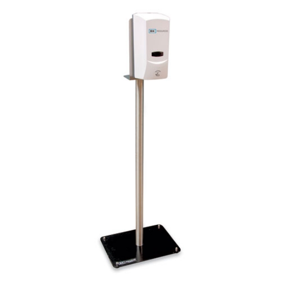 Picture of Hand Sanitizer Stand With Hands Free Dispenser, 1,000 Ml, 12 X 16 X 51, Silver/white/black