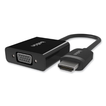Picture of hdmi to vga + 3.5mm audio adapter, 5", black