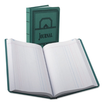 Picture of Account Journal, Journal-Style Rule, Blue Cover, 11.75 X 7.25 Sheets, 500 Sheets/book