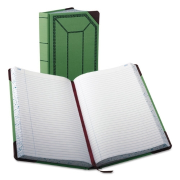 Picture of Account Record Book, Record-Style Rule, Green/black/red Cover, 12.13 X 7.44 Sheets, 500 Sheets/book