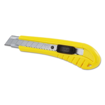Picture of Standard Snap-Off Knife, 18 mm Blade, 6.75" Plastic Handle, Yellow