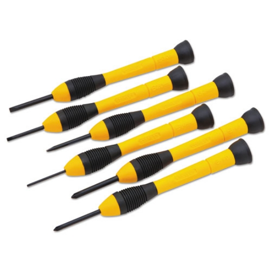 Picture of 6-Piece Precision Screwdriver Set, Black/yellow
