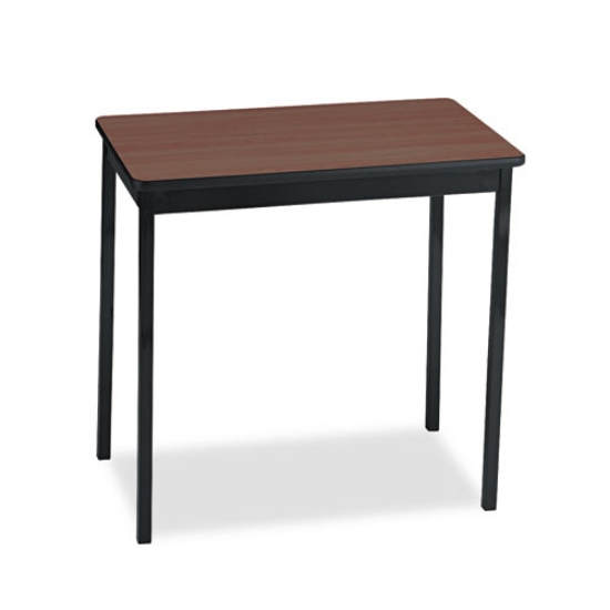 Picture of Utility Table, Rectangular, 30w X 18d X 30h, Walnut/black
