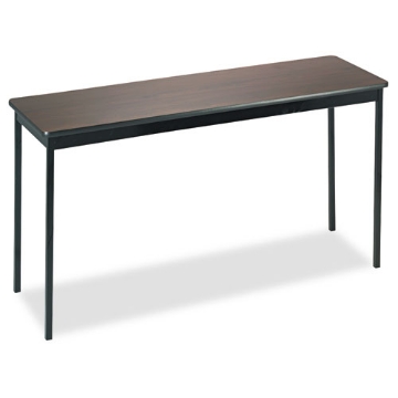 Picture of Utility Table, Rectangular, 60w X 18d X 30h, Walnut/black