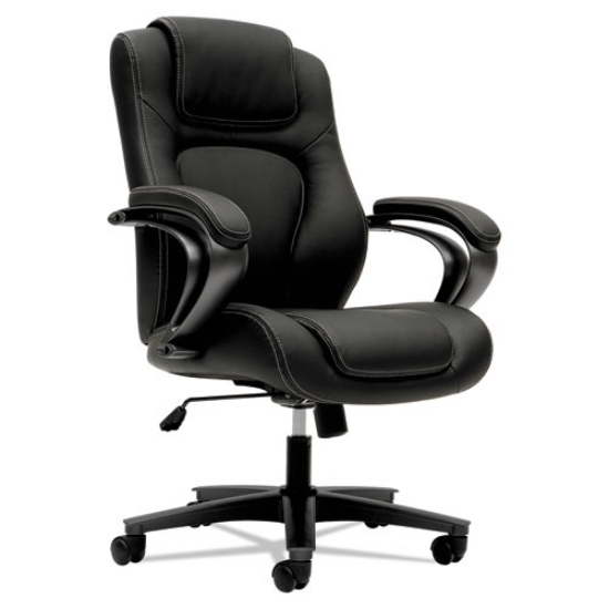 Picture of Hvl402 Series Executive High-Back Chair, Supports Up To 250 Lb, 17" To 21" Seat Height, Black Seat/back, Iron Gray Base
