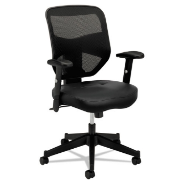 Picture of Vl531 Mesh High-Back Task Chair With Adjustable Arms, Supports Up To 250 Lb, 18" To 22" Seat Height, Black