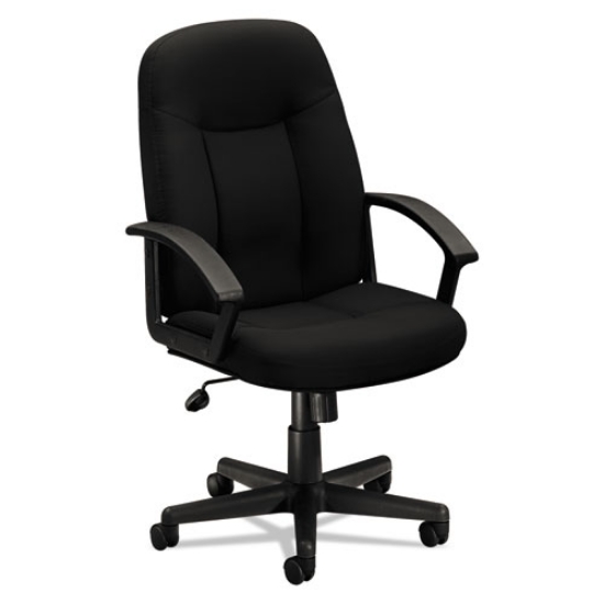 Picture of Hvl601 Series Executive High-Back Chair, Supports Up To 250 Lb, 17.44" To 20.94" Seat Height, Black