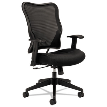 Picture of Vl702 Mesh High-Back Task Chair, Supports Up To 250 Lb, 18.5" To 23.5" Seat Height, Black