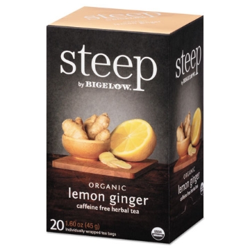 Picture of Steep Tea, Lemon Ginger, 1.6 Oz Tea Bag, 20/box