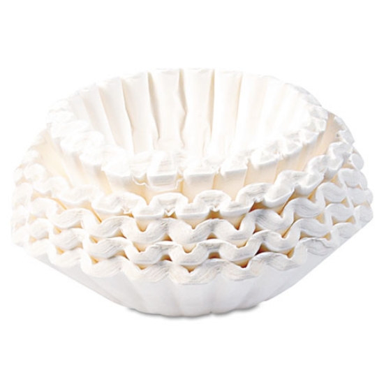Picture of Commercial Coffee Filters, 12 Cup Size, Flat Bottom, 500/bag, 2 Bags/carton