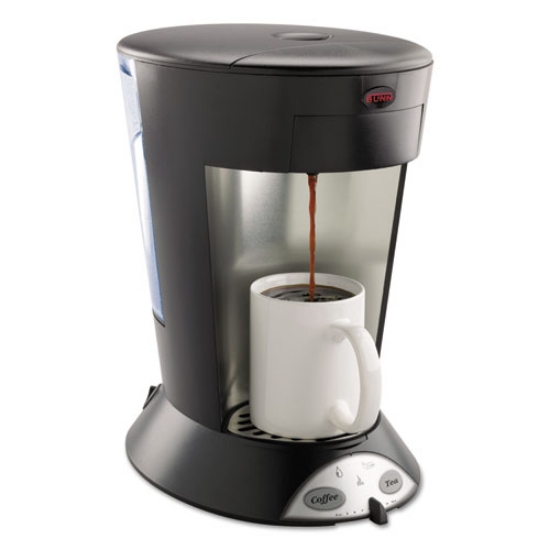 Picture of My Cafe Pourover Commercial Grade Coffee/tea Pod Brewer, Stainless Steel, Black