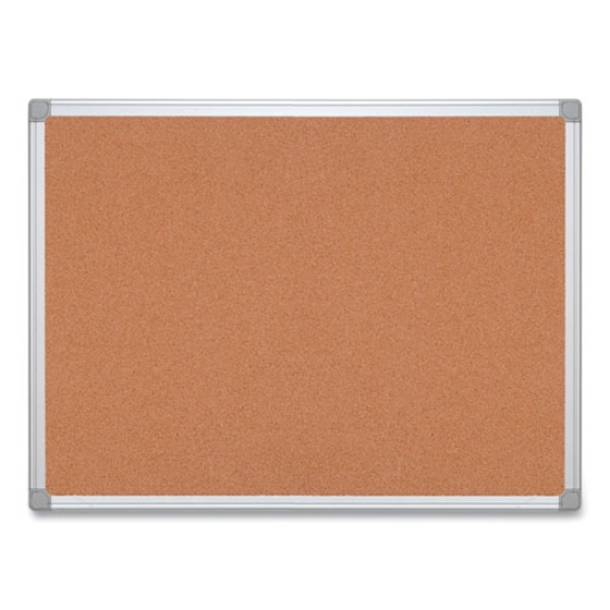 Picture of Earth Cork Board, 36 x 24, Tan Surface, Silver Aluminum Frame