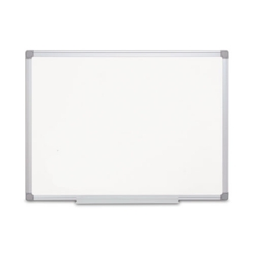 Picture of earth silver easy-clean dry erase board, 36 x 24, white surface, silver aluminum frame