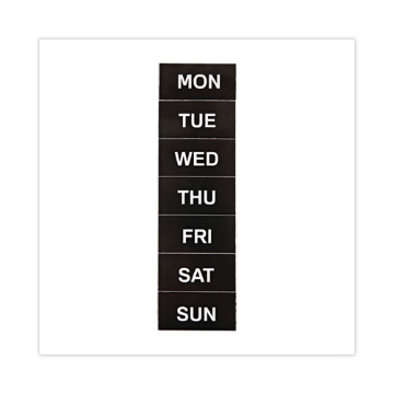 Picture of Interchangeable Magnetic Board Accessories, Days of Week, Black/White, 2" x 1", 7 Pieces