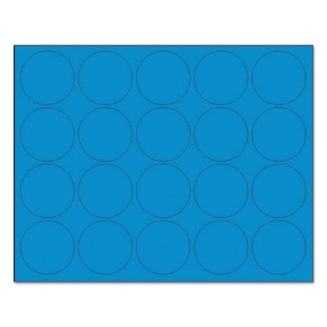 Picture of Interchangeable Magnetic Board Accessories, Circles, 0.75" Diameter, Blue, 20/Pack