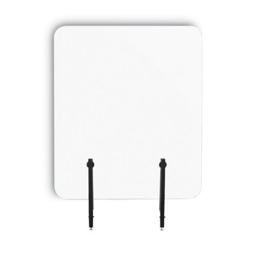 Picture of Protector Series Frameless Glass Desktop Divider, 23.6 X 0.16 X 35.4, Clear/aluminum