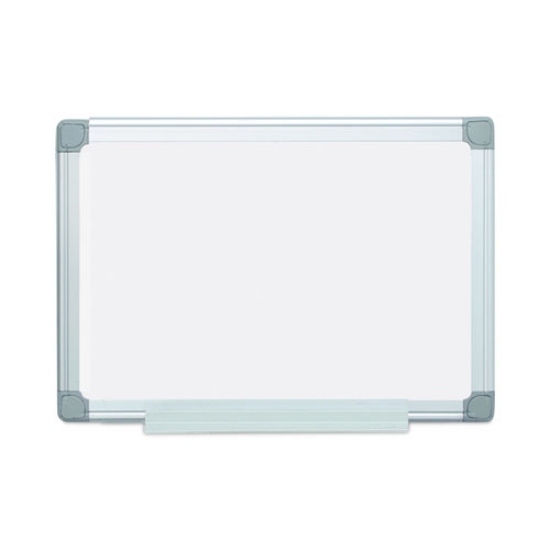Picture of earth silver easy-clean dry erase board, reversible, 24 x 18, white surface, silver aluminum frame