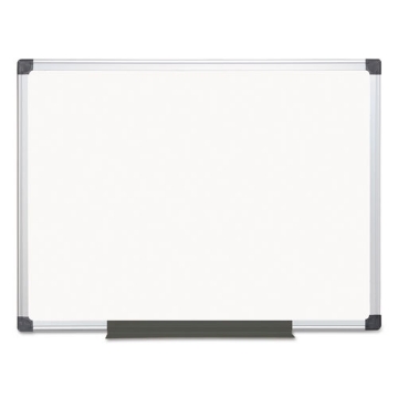 Picture of value melamine dry erase board, 36 x 48, white surface, silver aluminum frame