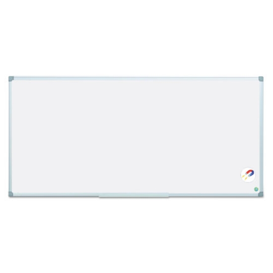 Picture of earth gold ultra magnetic dry erase boards, 96 x 48, white surface, silver aluminum frame