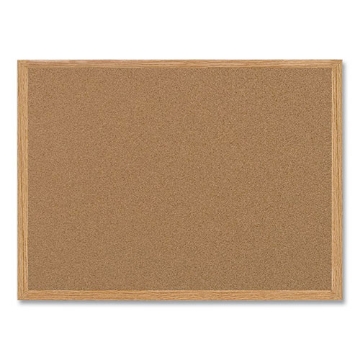 Picture of Earth Cork Board, 36 x 24, Tan Surface, Oak Wood Frame