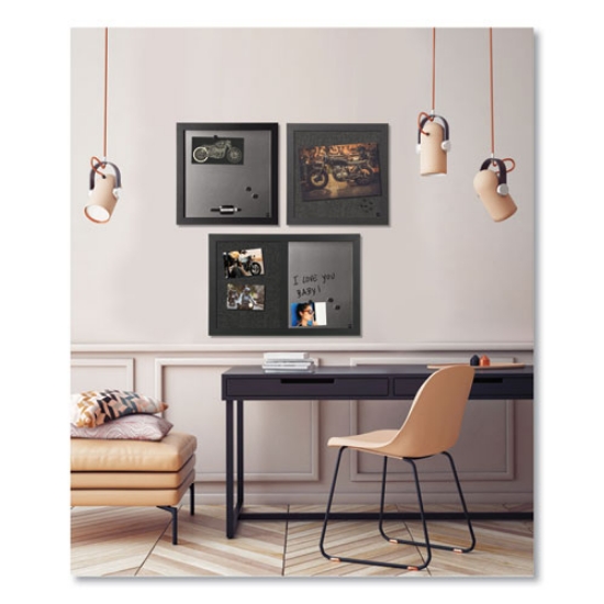 Picture of Black Shadow Message Board Set: (1) Bulletin, (1) Bulletin/Dry Erase, (1) Magnetic Dry Erase, Assorted Sizes, Black Frames