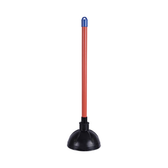 Picture of Toilet Plunger, 18" Plastic Handle, 5.63" Dia, Red/black