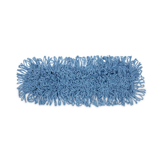 Picture of Mop Head, Dust, Looped-End, Cotton/synthetic Fibers, 24 X 5, Blue
