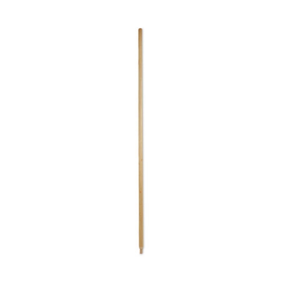Picture of Heavy-Duty Threaded End Lacquered Hardwood Broom Handle, 1.13" dia x 60", Natural
