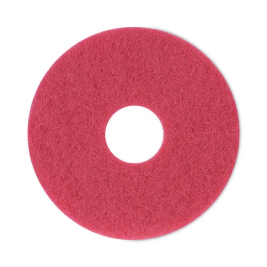 Picture of Buffing Floor Pads, 12" Diameter, Red, 5/carton